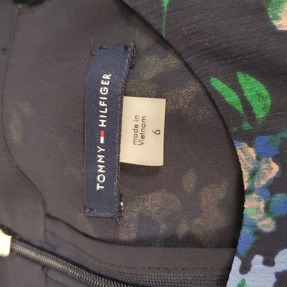 Tommy Hilfiger Navy Blue Floral Halter Dress With Belt 6 - Picture 10 of 13